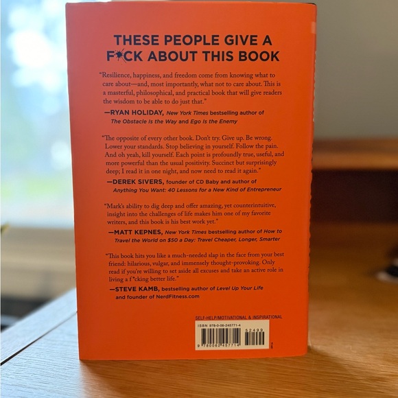 The Subtle Art of Not Giving a F*ck by Mark Manson - Bright Orange Cover - Picture 2 of 4
